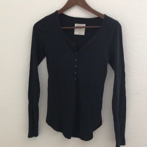 Abercrombie navy ribbed long sleeve